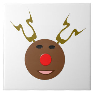 Cyber-Weihnachts-Rentier-Kachel Fliese