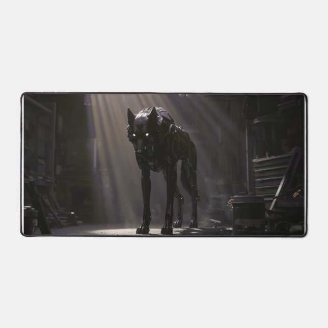 Cyber Wolf Gaming Mousepad Schreibtischunterlage (Vorderseite)
