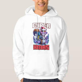Cyber Xmas Eichhörnchen: Futuristischer Urlaub Hoodie