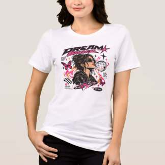 Cyber Y2K Träume größer Streetwear Grafik T-Shirt Tri-Blend Shirt