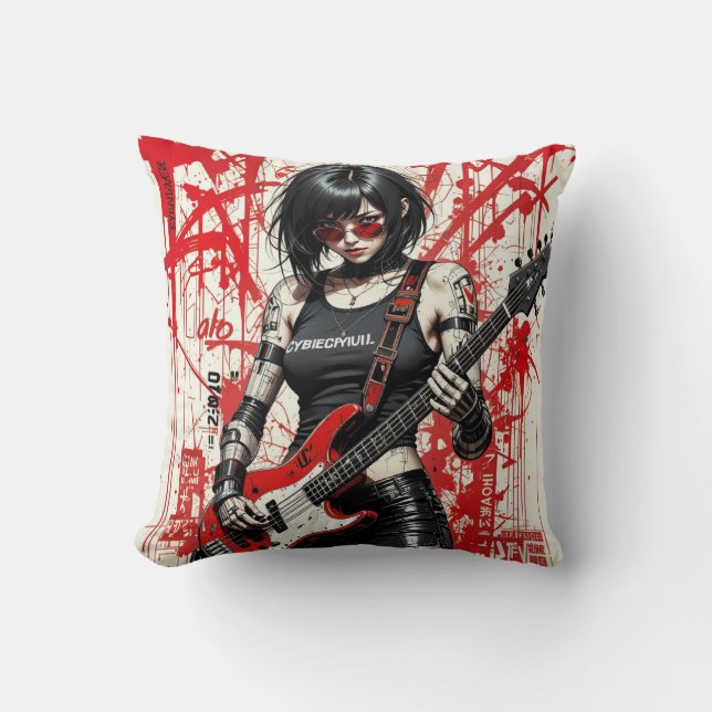 CyberBass Rebellion-Kissen Kissen (Vorderseite)