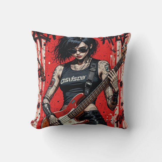 CyberBass Rebellion-Kissen Kissen (Vorderseite)