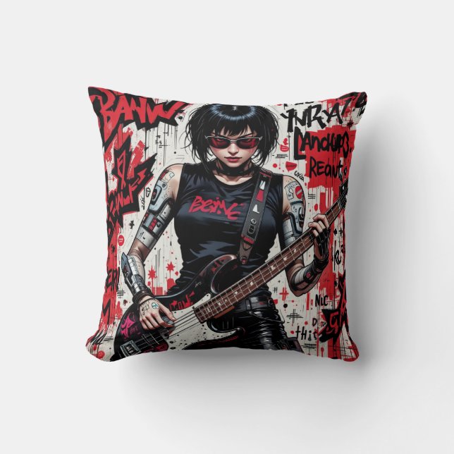 CyberBass Rebellion-Kissen Kissen (Vorderseite)