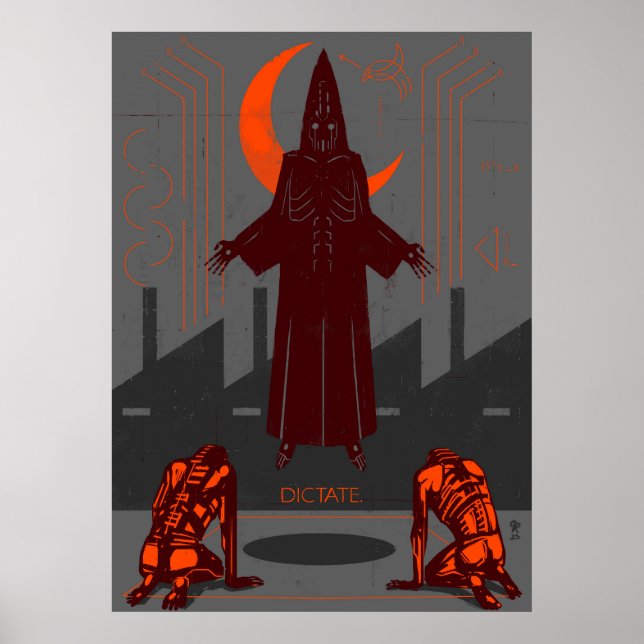 cyberdiktatorische Darstellung Poster (Vorne)