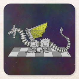 Cyberdrache Rechteckiger Pappuntersetzer