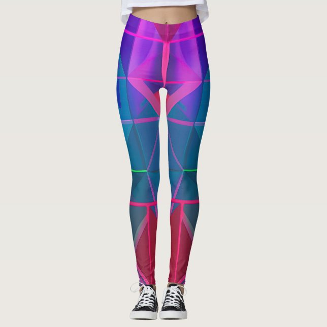Cybergitter: Ein Lichtspektrum Leggings (Vorderseite)