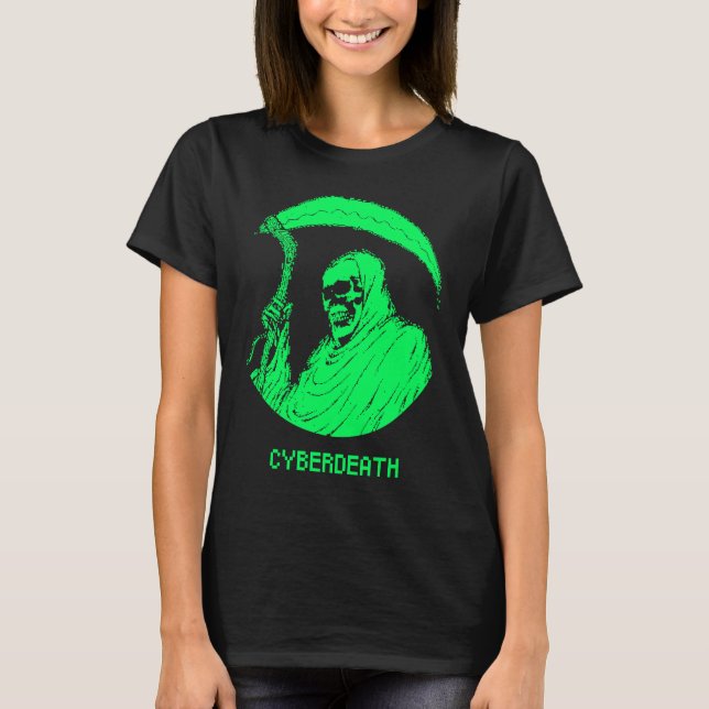 Cybergoth Clothes Alt Aesthetic  Cyber Death Grim  T-Shirt (Vorderseite)