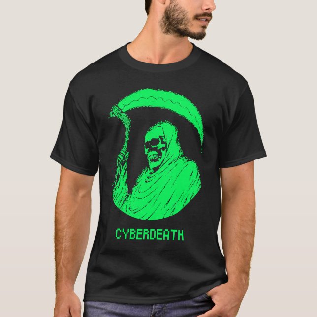 Cybergoth Clothes Alt Aesthetic  Cyber Death Grim  T-Shirt (Vorderseite)