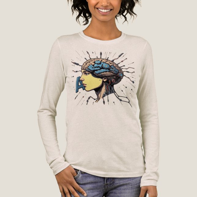 Cyberhirn** Tri-Blend Shirt (Vorderseite)