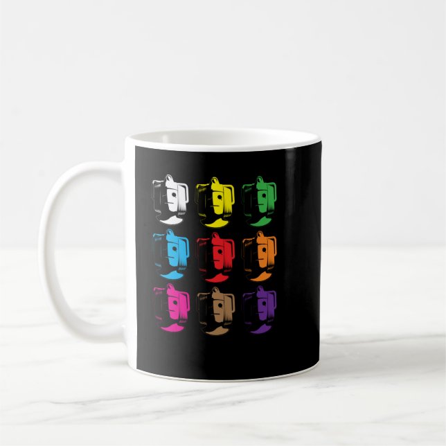 Cyberman Pop art Kaffeetasse (Links)