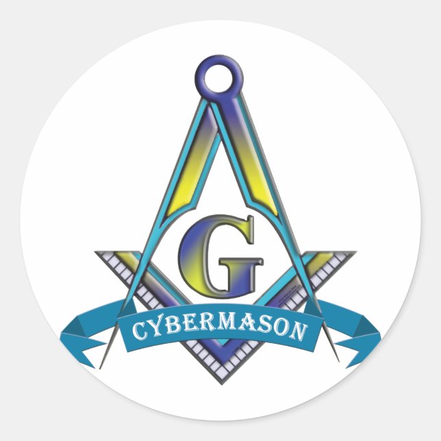 CYBERMASONS RUNDER AUFKLEBER (Vorderseite)
