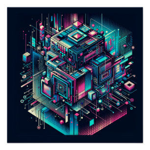 Cybernetic Dreamscape Poster