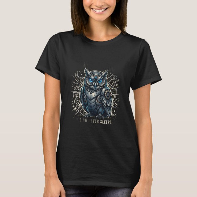 Cybernetic Owl Vision T-Shirt (Vorderseite)