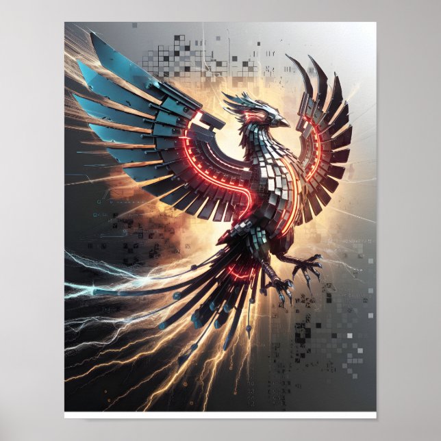 Cybernetic Phoenix - Mechanische Wiederherstellung Poster (Vorne)