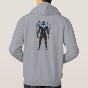 Cybernetic Warrior Hoodie Futuristic Robot