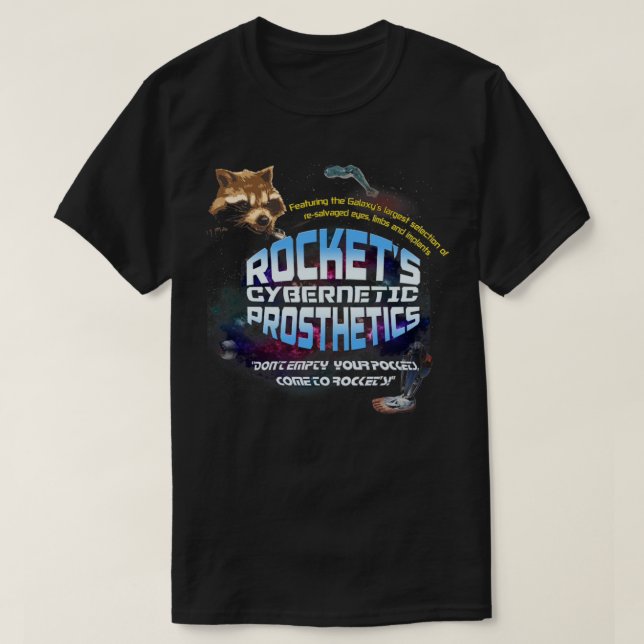Cybernetische Raketen T-Shirt (Design vorne)