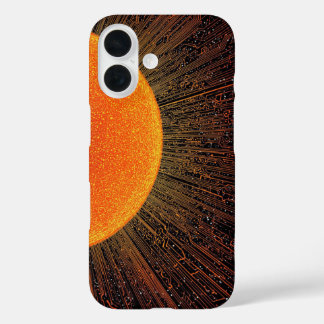 Cybernetische Sonnen-Schaltkreis-Phone-Case iPhone 16 Hülle