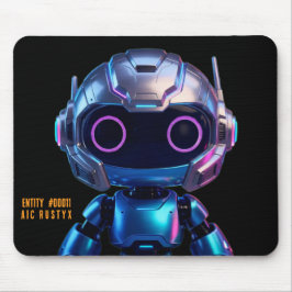 Cyberpunk AI Robot Mouse Pad #00011 | AIC Rustyx Mousepad