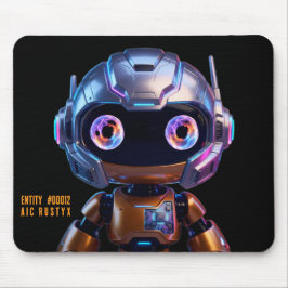 Cyberpunk AI Robot Mouse Pad #00012 | AIC Rustyx Mousepad