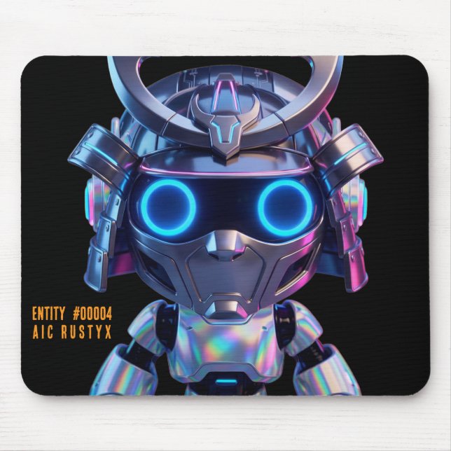 Cyberpunk-AI-Roboter-Mauspad #00004 | AIC Rustyx Mousepad (Vorne)