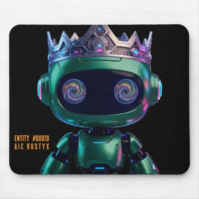 Cyberpunk-AI-Roboter-Mauspad #00010 | AIC Rustyx Mousepad (Vorne)