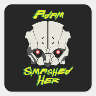 Cyberpunk-Animateure Quadratischer Aufkleber