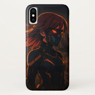 Cyberpunk Anime Girl - Neon City Case-Mate iPhone Hülle
