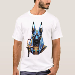 Cyberpunk Anubis - Neon-Ägyptischer Gott des Jense T-Shirt