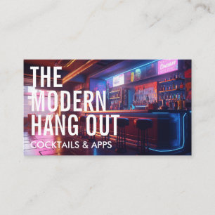 Cyberpunk-Bar   Grosser Schriftart Visitenkarte