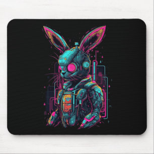 Cyberpunk Bunny Cyborg Rabbit Cool Gamer Oster Mousepad