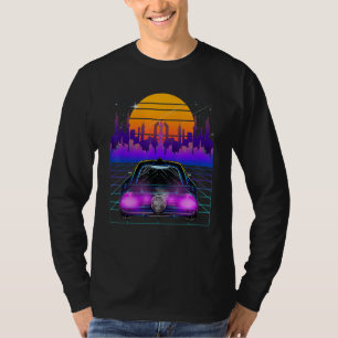 Cyberpunk Car Vaporwave Ästhetischer Outrun Retro T-Shirt