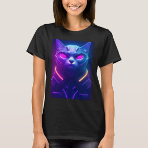 Cyberpunk Cat Japanese Cat Ästhetische Streetwear T-Shirt