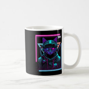 Cyberpunk Cat Kitty Punker Futuristic Cyber Punk Kaffeetasse