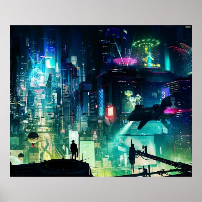 CYBERPUNK CITY POSTER (Vorne)