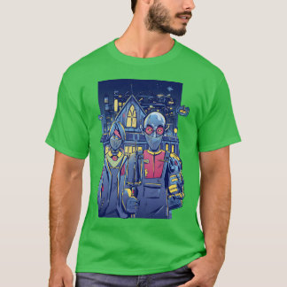 Cyberpunk Couple In City girl T-Shirt
