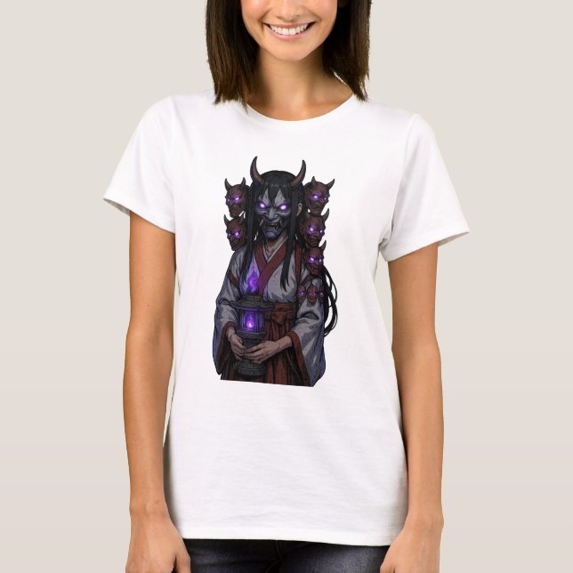 Cyberpunk-Dämonen Anime Mädchen T-Shirt (Vorderseite)
