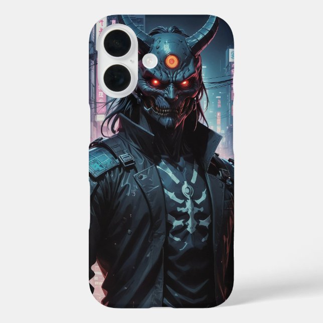 Cyberpunk Demon Samurai Case-Mate iPhone Hülle (Rückseite)