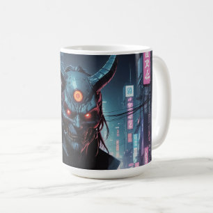 Cyberpunk Demon Samurai Kaffeetasse