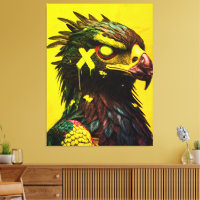 Cyberpunk Eagle - Futuristische Tiermauer Kunst