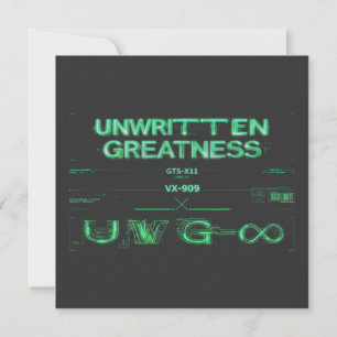 Cyberpunk-Einladung "Unwritten Greatness" Einladung