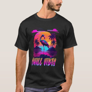 Cyberpunk-Flamiingo-Shirt, Retro Futuristic Outrun T-Shirt