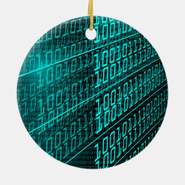 Cyberpunk Futuristic Computer Technology Circuit Keramikornament (Hinten)