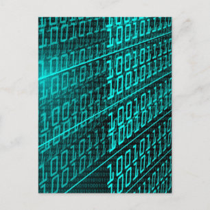 Cyberpunk Futuristic Computer Technology Circuit Postkarte