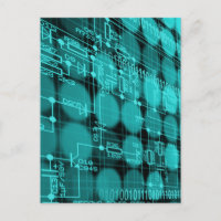 Cyberpunk Futuristic Computer Technology Circuit