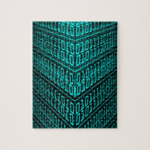 Cyberpunk Futuristic Computer Technology Circuit Puzzle