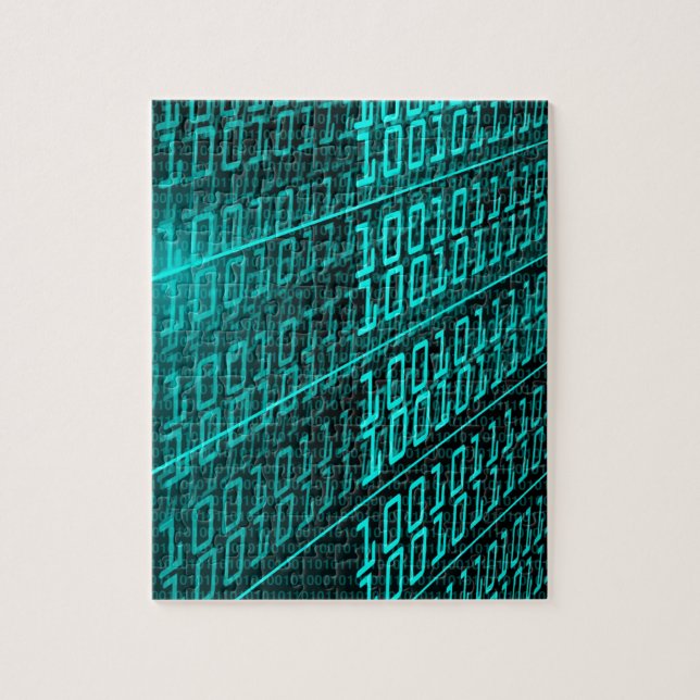 Cyberpunk Futuristic Computer Technology Circuit Puzzle (Vertikal)