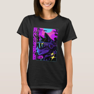Cyberpunk futuristische japanische Katzen-Cyborg-D T-Shirt