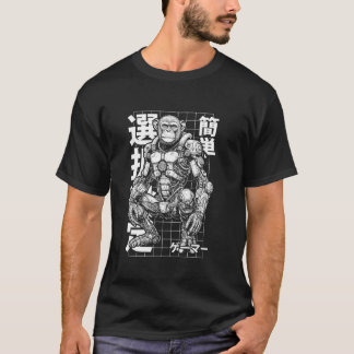 Cyberpunk Gamer Ape Cyber Enhanced Monkey Robot un T-Shirt