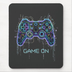 Cyberpunk-Gaming-Controller - Neon Game On Tech Mousepad