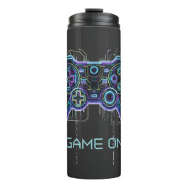  Cyberpunk-Gaming-Controller - Neon Game On Tech  Thermosbecher